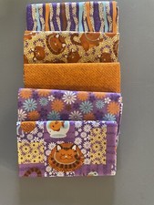 5 Spring Cats Cotton Fat Quarters 18 x22 New