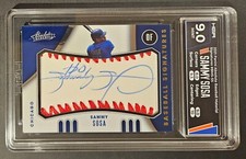Sammy Sosa 2021 Panini Absolute Material Signatures /50 * HGA Mint 9 Auto 10 *
