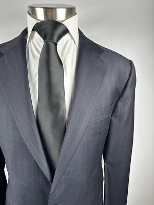 Loro Piana Hickey Freeman Mens Two Piece Suit Tasmanian Super 120 s SZ 44R 37/34