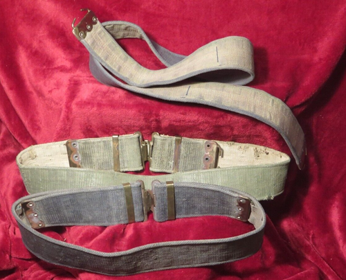 Original British Army 37 Pattern Webbing Belts x 3