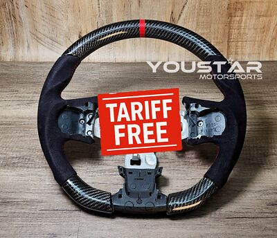 TARIFF FREE Genuine CARBON Alcantara Steering Wheel for FIAT ABARTH 595 695 17+ 