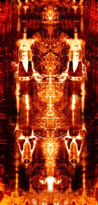 SHROUD OF TURIN ACTUAL SIZE!!!! Back&Front - 42x89