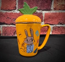 Disney Parks Zootopia Judy Hopps Carrot Mug W/ lid NEW