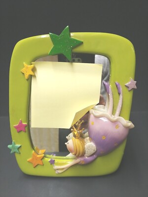 Cute 3D Green Frame With Mirror, Stars, And Fairy Princess