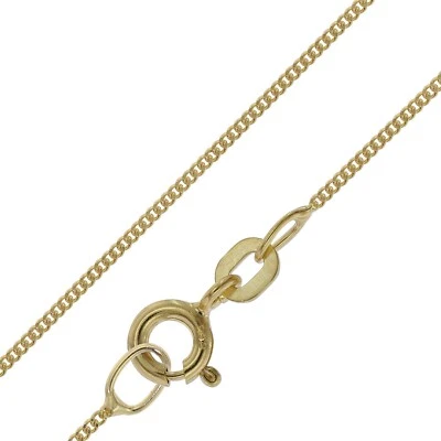 TRENDOR Schmuck Feine Panzerkette für Anhänger 585 Gold Flachpanzer 0,8 mm 39590 - Bild 1 von 4