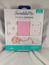 SwaddleMe by Ingenuity Original Swaddle, 100% Cotton, Improves Sleep & Calms Sta