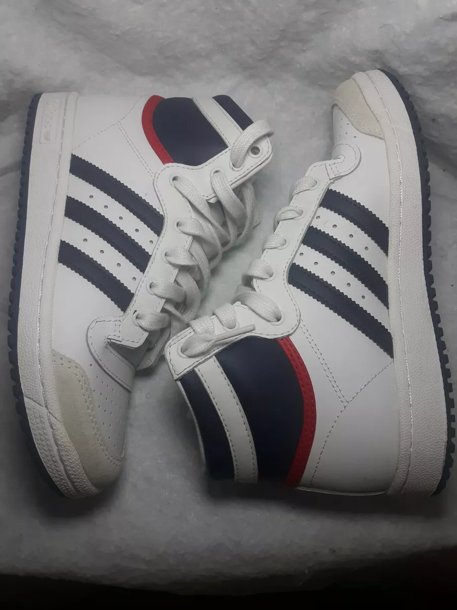 Size 4.5 adidas Top Ten High White D65161 eBay