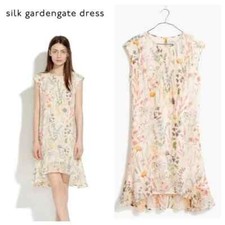 Madewell silk gardengate dress colorful floral size 2