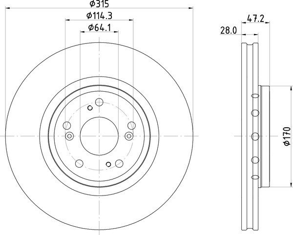 2x Mintex Discs Front fits Honda CR-V 2.4 AWD 2.2 i-DTEC 4WD 1.6 MDC2773