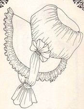 Doll hat Bonnet cap sewing pattern Victorian head size 8"-10" 12" 14" c 83