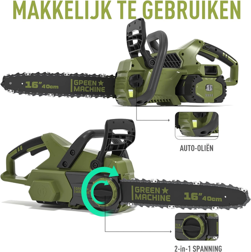 Motosega a batteria 40.6CM 62V, 4 Ah per 45 min. di autonomia Motosega elettrica - Foto 5 di 7