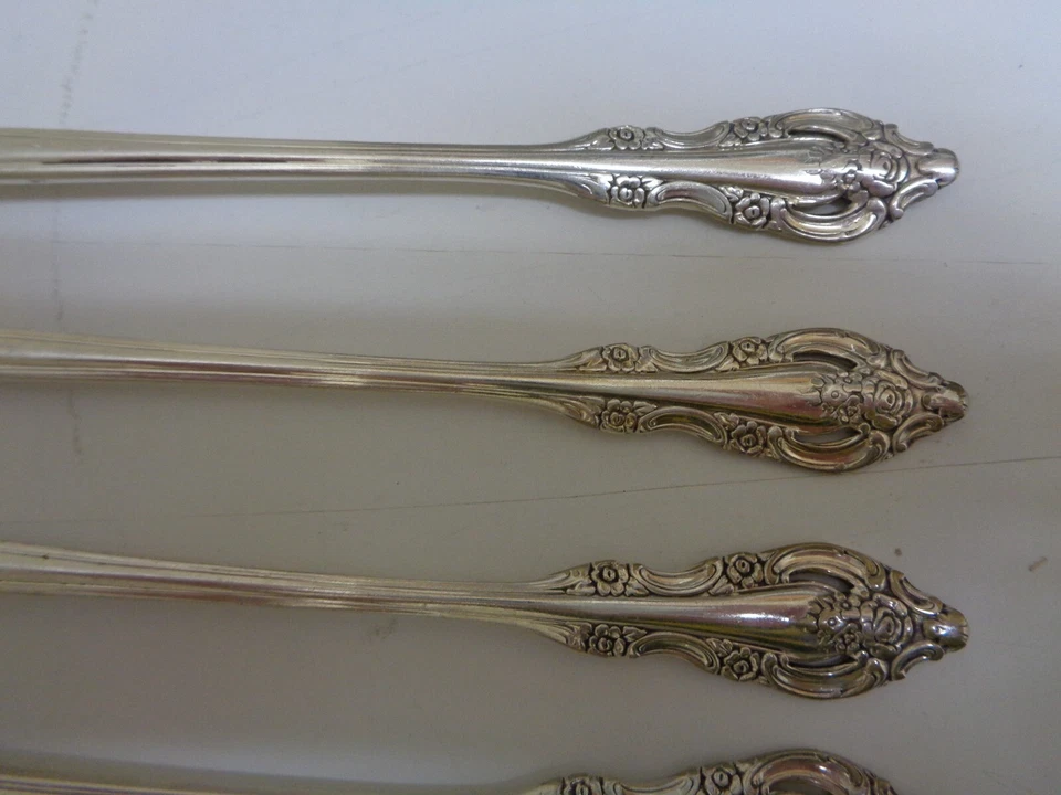 Oneida Silver Artistry 8 Hor Dourves Forks Community Vintage Silver Cocktail - Image 2 of 3
