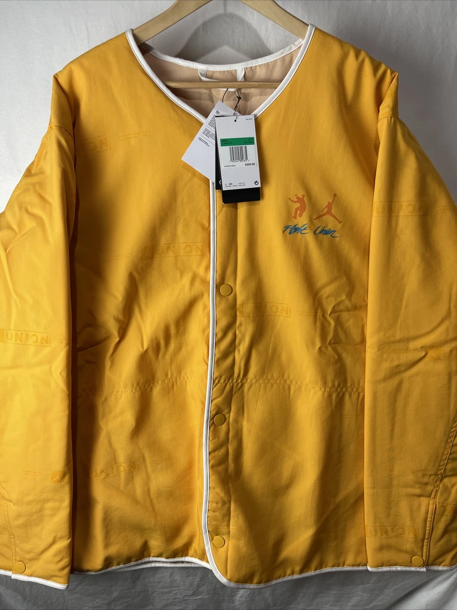 Air Jordan x Union M J Liner Jacket Sport Gold/White Onyx XL-TALL DJ9518-771 New