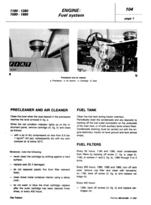 Manuel D'Atelier PDF FIAT 1580 / 1580DT / 1880 - Manuel De Service Et Réparation Complet