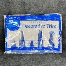 Christmas Village Accessory Decorative Fluff  Sparkling Snow Trim Edge Hanging