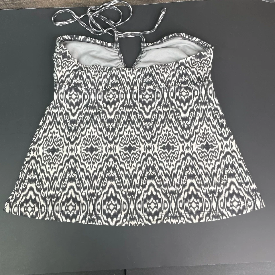 Converse All Star Tankini Swim Top Halter Womens Size M Gray & White No padding - Image 4 of 4