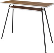 LEVIRA Escritorio 100x40 cm Negro Nogal - Mesa Home Office con Estante