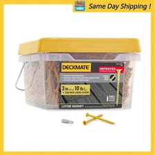 Deckmate #9 x 3 in. Tan Star Flat-Head Wood Deck Screw 10 lbs.-Box (730-Piece)