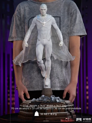 Iron Studios 57021 1/4 Scale WandaVision White Vision Statue - Limited Edition