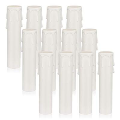 Helunsi 4 inch Chandelier Candle Sleeves, 12 Pack  Assorted Sizes , Colors 