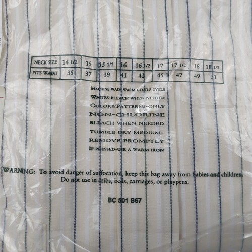 Vintage Arrow Bradstreet 16 32/33 Striped Dress Shirt New in Original Packaging - Picture 3 of 6