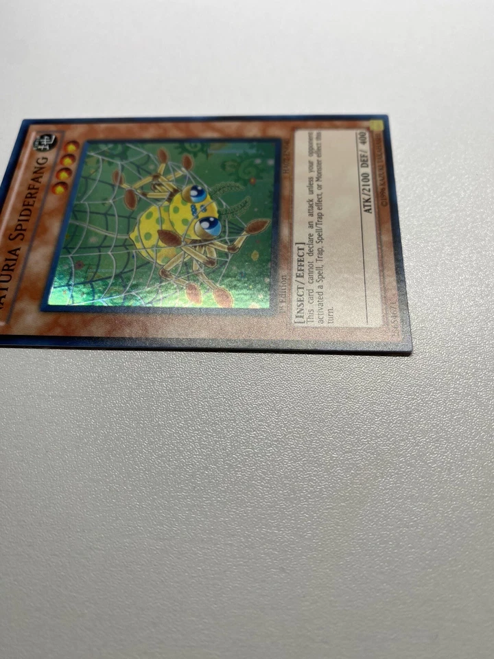 Yugioh Naturia Spiderfang 1st Edition Super Rare HA02-EN040 MP - Image 4 of 4