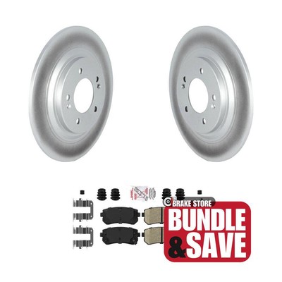Rear Coated Disc Brake Rotor & Ceramic Pad Kit For 2017-2017 Kia Cadenza Limited