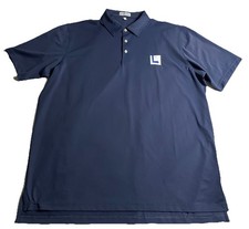 Peter Millar Summer Comfort SS Mens Navy Blue Polo Shirt Sz XXL FREE SHIPPING