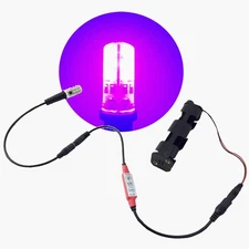 Purple LED Light kit with fire and Flame Flicker Effects Control 12 Volts DC ...