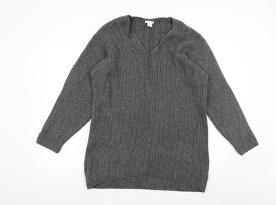 H&M Strickpullover Pullover Herren grau Größe S