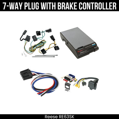 Reese RV 7-Way Trailer Wiring Harness + Brake Control For 98-06 Jeep Wrangler TJ