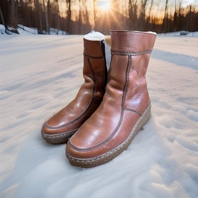 Salamander Leder Stiefel Lammfell Gr 38 Boots