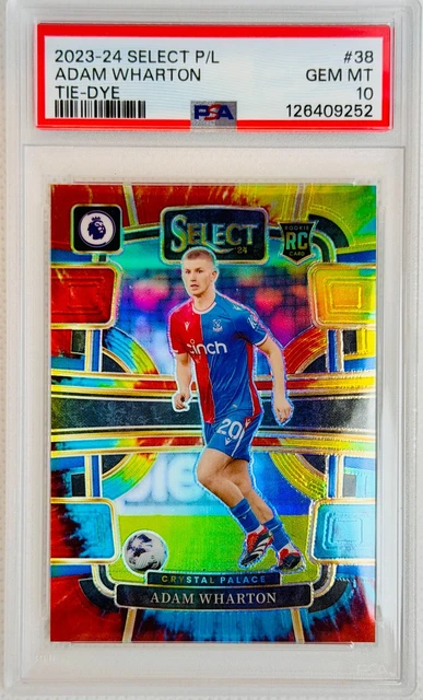 2023-24 Panini Select Premier League Adam Wharton Tie-Dye PSA 10 Rookie ColorMtc