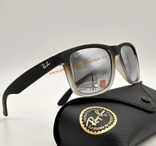 Ray-Ban RB4165 Justin Polarized Sunglasses 54mm Matte Frame Mirror Gradient Lens