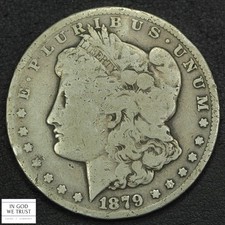 1879 CC CAPPED DIE Carson City Morgan Silver Dollar $1 - Damage