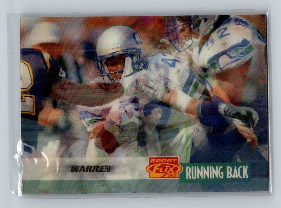 Chris Warren 1995 Sportflix #57 Seattle Seahawks