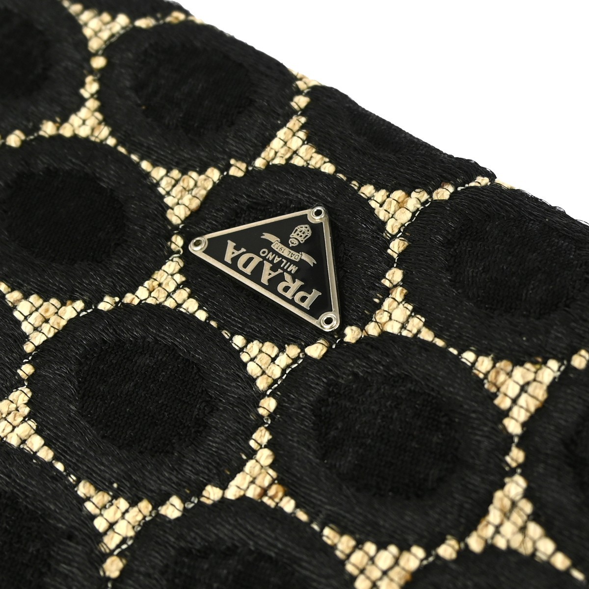 BUYIT PRADA BLACK CANVAS SHOULDER BAG 110 NQ03475 thumbnail 3