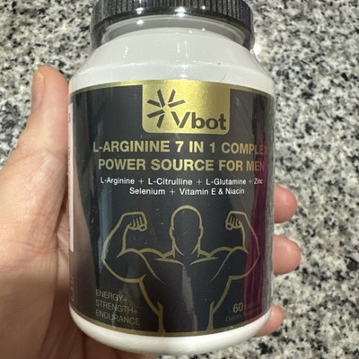Vbot L-arginine 7 In 1 Complex For Men 60 Capsules Energy + Strength Exp 5/2028