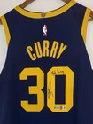 Stephen Curry "3pt King" Signed Warriors NBA Nike ADV Authentic Jersey USASM BAS