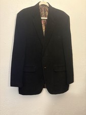 Lauren Ralph Lauren Blazer 42L Black Cotton Corduroy Preppy Sport Coat Jacket