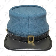 American Civil War Officers Kepi Infantry Blue lined , 100 Wool