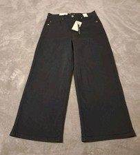 Judy Blue High Waisted Tummy Control Wide Crop Leg Jeans Garment Dyed Sz. 11/30