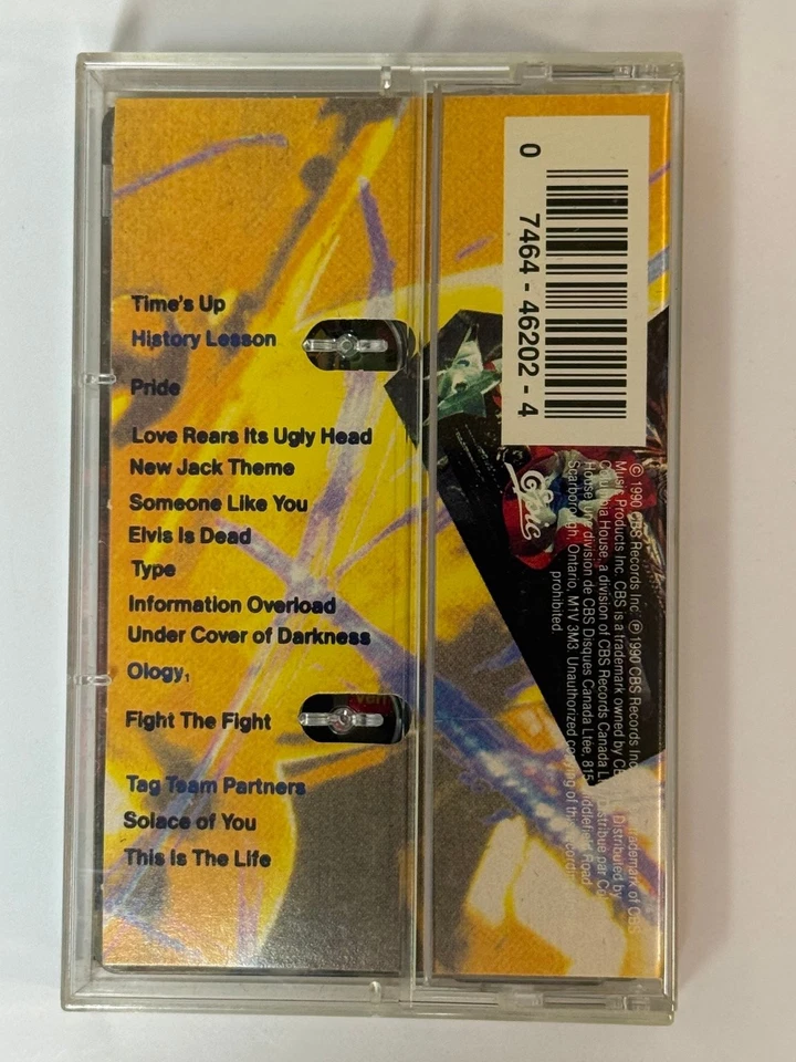 Living Colour - Time's Up Cassette Tape 1990 Epic Metal CBS Canada - Image 2 of 4