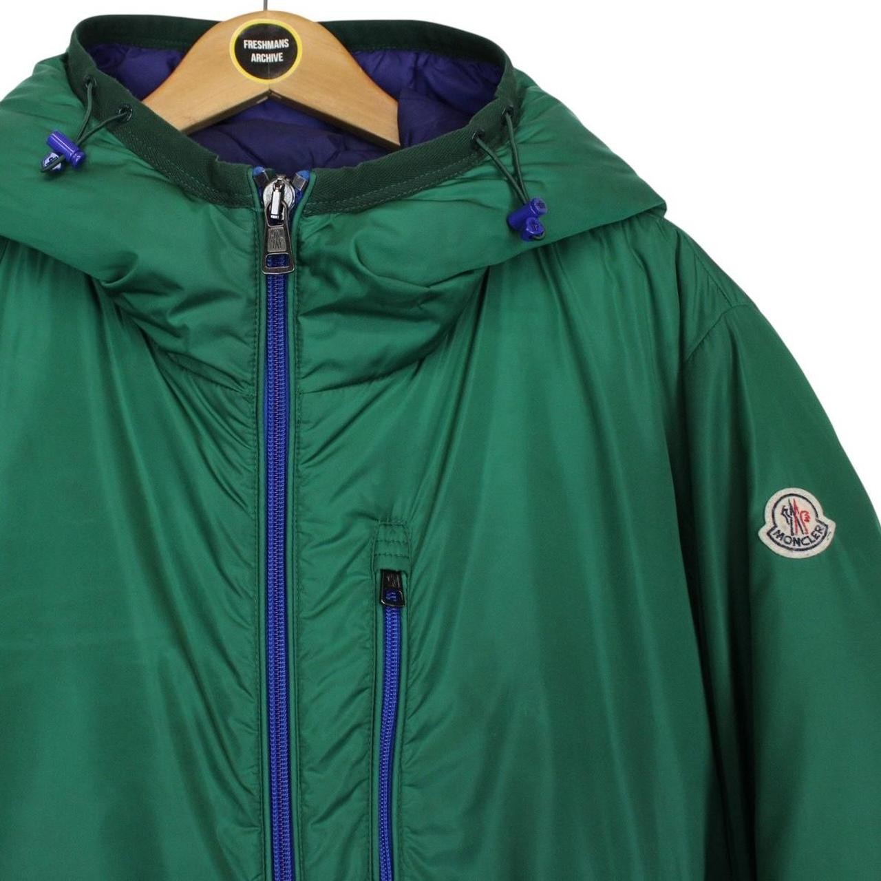 Moncler Guimet Forest Green Full Zip Hooded Down Jacket thumbnail 3