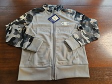 Champion Camo Concrete Grey Boys Full Zip Track Jacket Kids Size Small NWT
