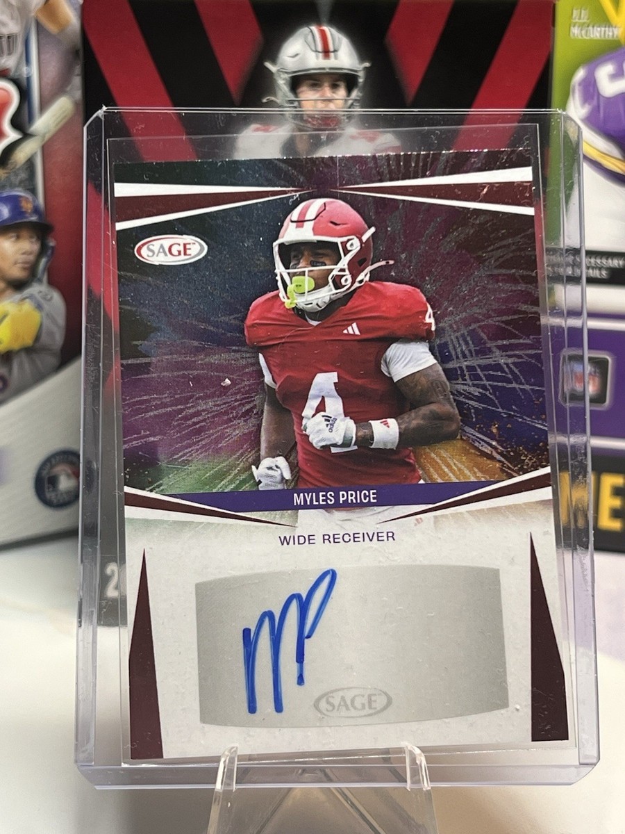 Myles Price Sage Autograph Card Mint Condition | eBay