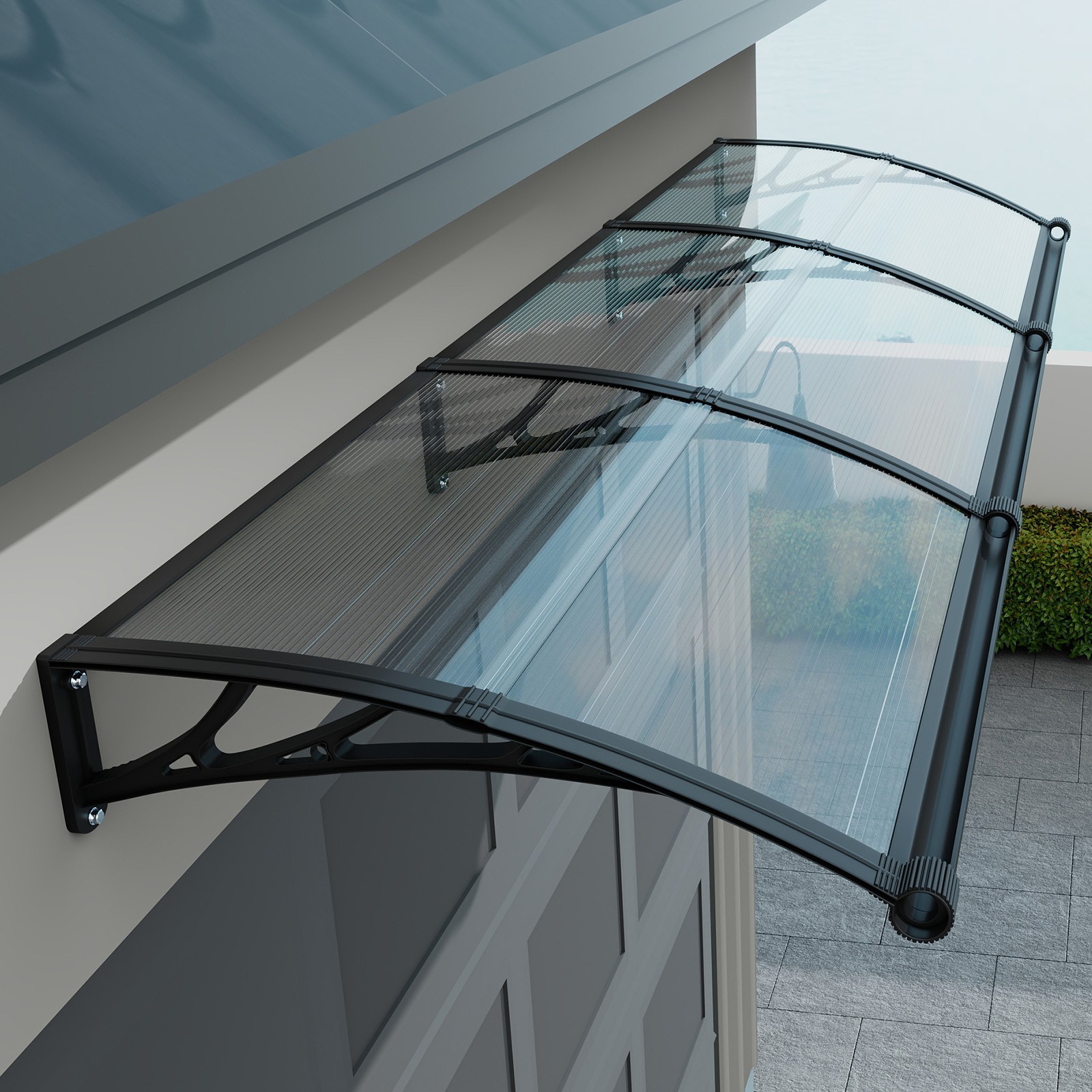 Window Awning Door Canopy for Porch 40"x120" DIY Patio Awning Outdoor Roof Cover