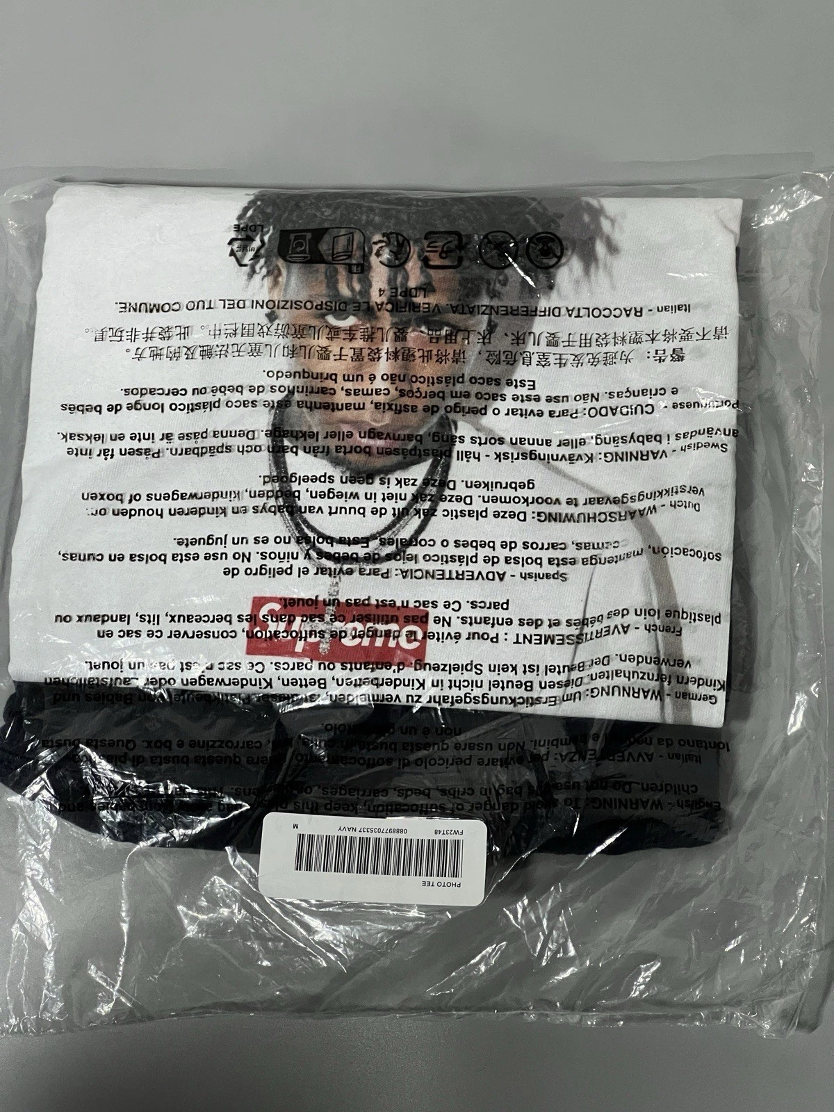 Tee shirt bleu marine Supreme NBA Youngboy   Taille Medium Neuf