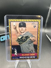 2025 Topps Heritage High Number - Blaine Crim #662 Color of the Year /76 (RC)