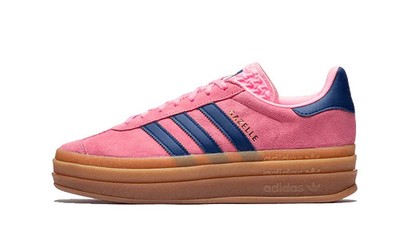Adidas Gazelle Bold Pink Glow Victory Blue Women's Platform Trainers - UK 4,5